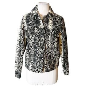 NWT Veda snakeskin trucker jacket quilted classic sz S